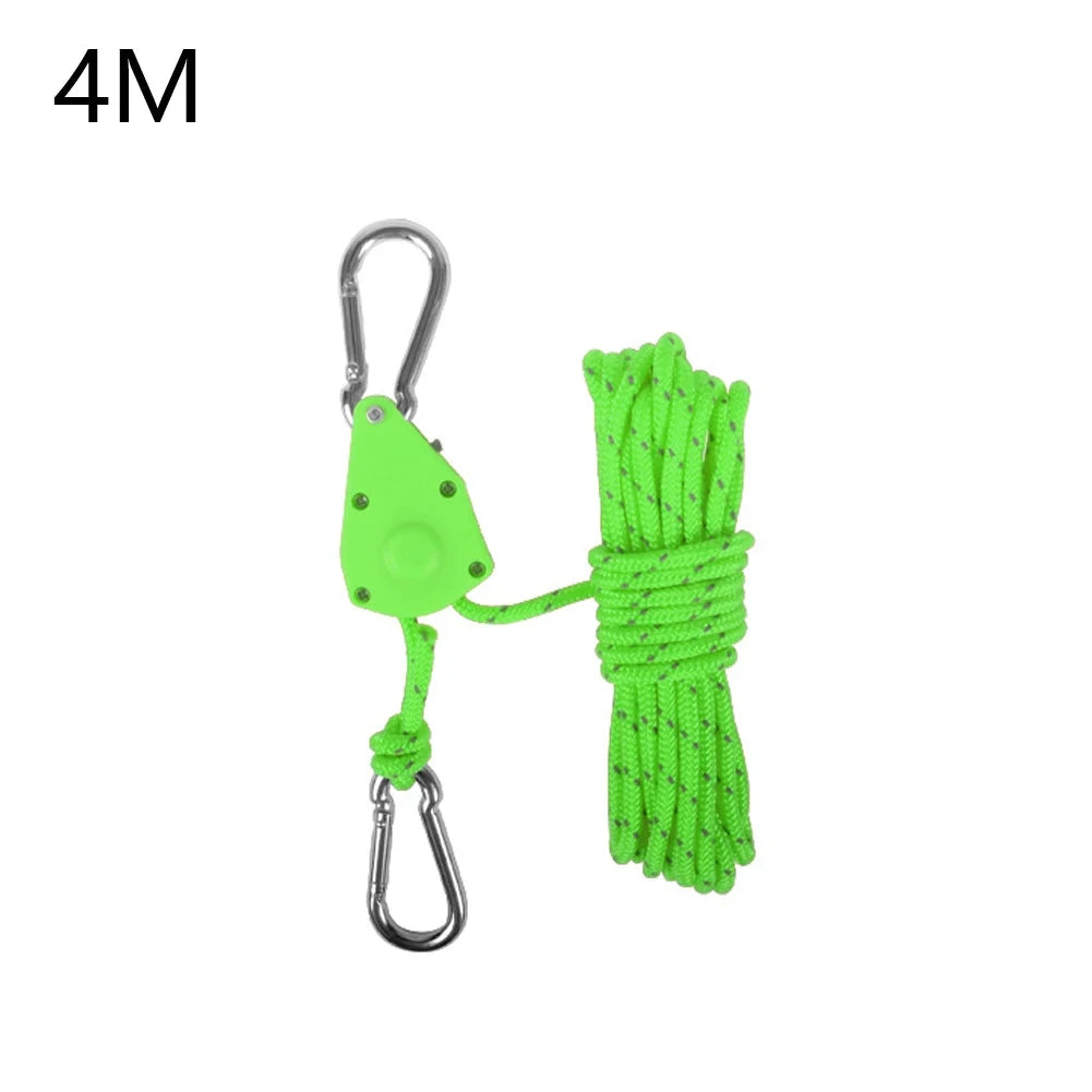 1PC 4M Outdoor Tent Windproof Rope Adjustable Lanyard GlowCart