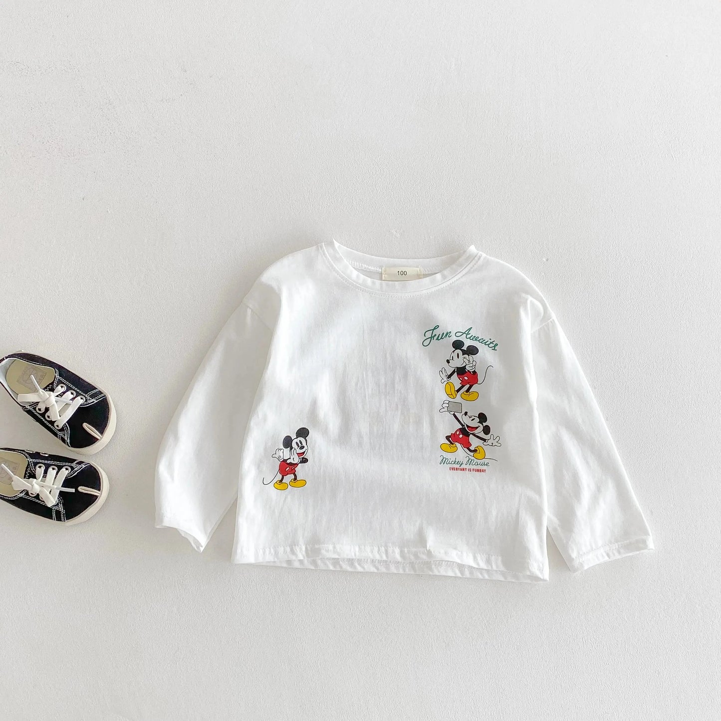 Autumn Boy Girl Baby O-neck Solid Bottoming Shirt Children Simple Casual Long Sleeves T-shirt Kid Cotton Tops Infant Unique Tees GlowCart