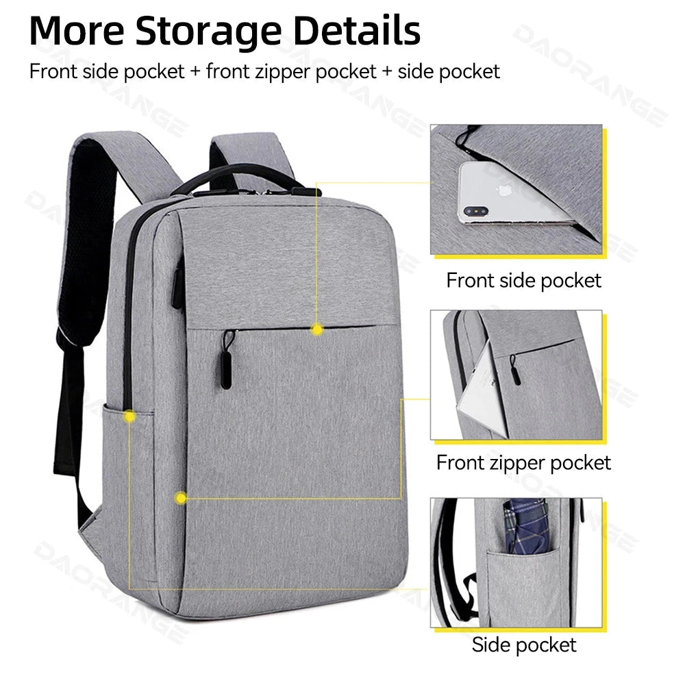 Laptop Bag USB Backpack for Macbook Air Pro Lenovo Asus HP GlowCart