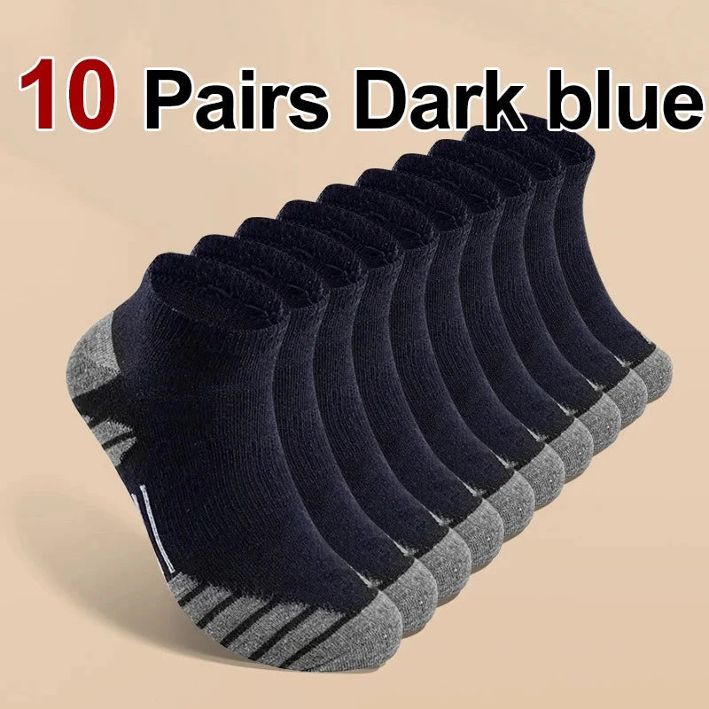 10/20 Pairs Men Women Sports Boat Socks Sweat Absorbing Breathable Suitable All Seasons Running Fitness Low Cut Casual Socks GlowCart