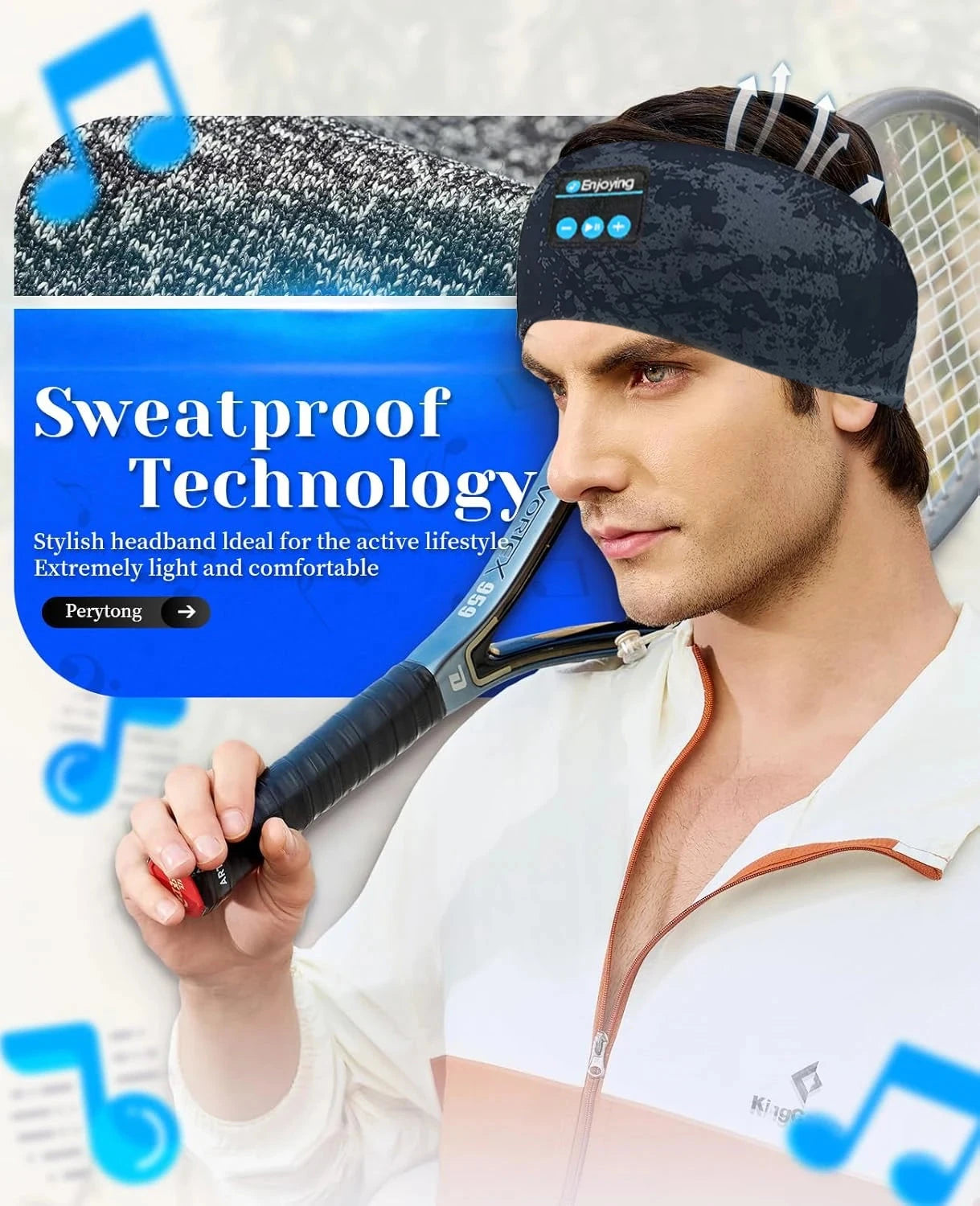 Wireless Bluetooth Headphones Unisex Sports Music Headband GlowCart