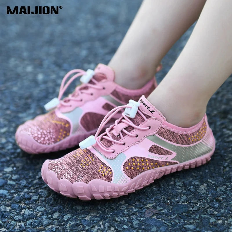 Children Quick Dry Wading Sneakers Boys Girls Light Breathable Beach Aqua Shoes Kid's Elastic Non-slip Water Sports Shoes GlowCart