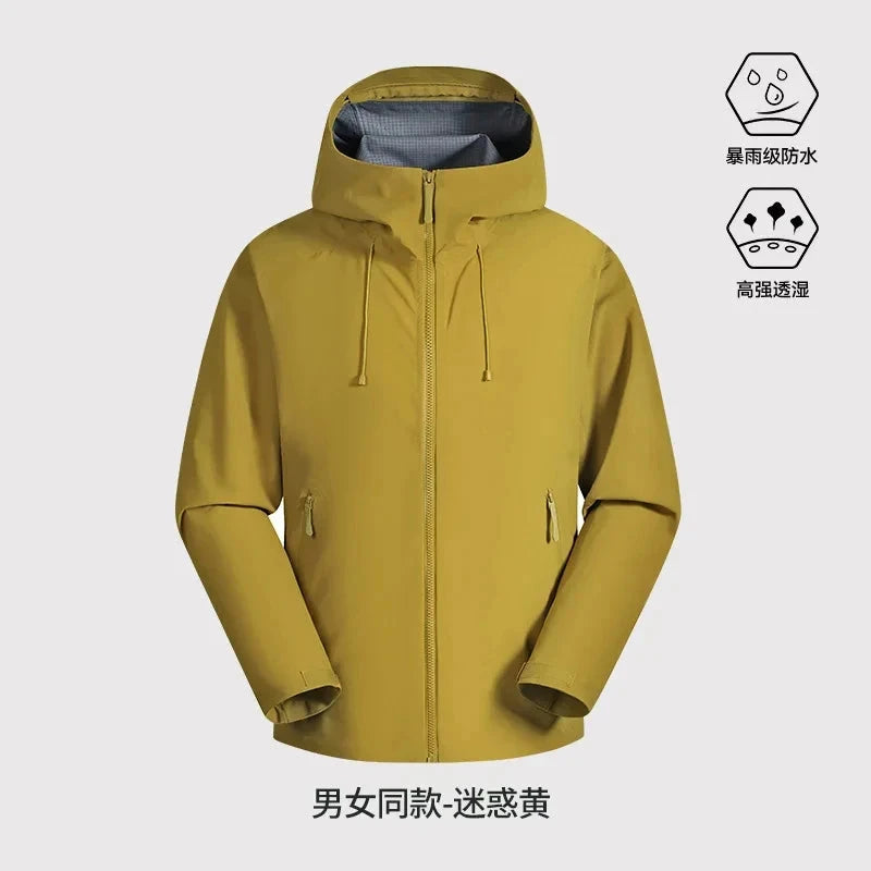 GB Standard Waterproof Jacket Men Women, All-Weather Hiking GlowCart