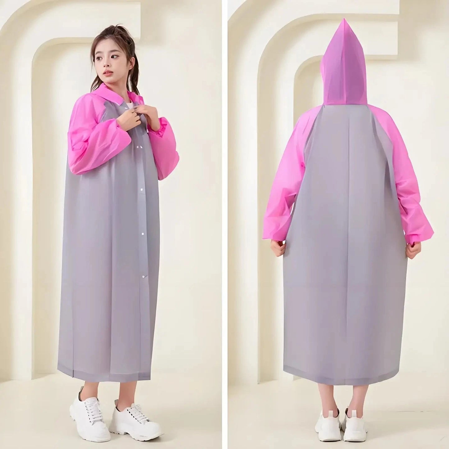 Waterproof Raincoat Outdoor Hiking Portable Adult Poncho GlowCart