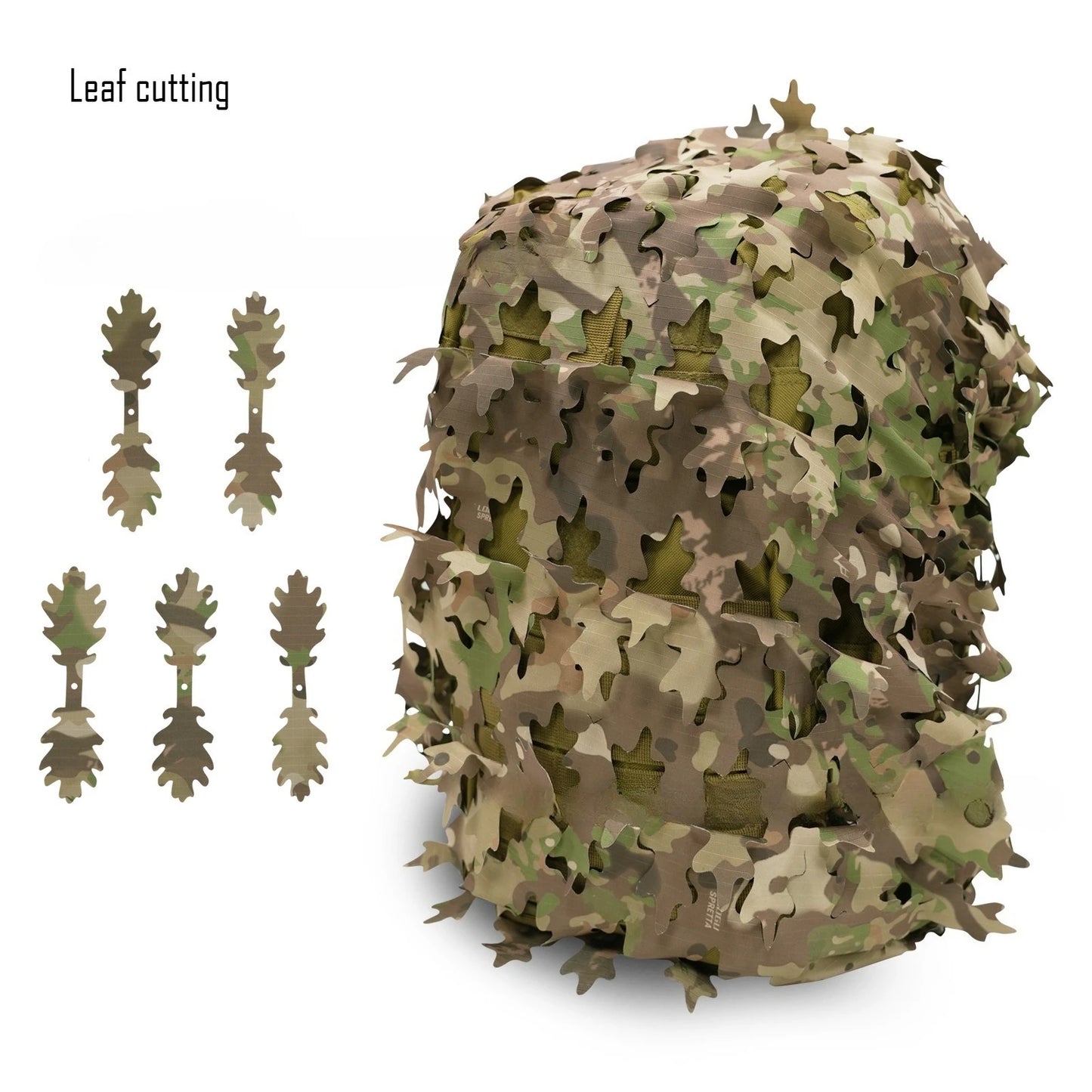 80L tactical backpack biomimetic leaf shaped camouflage