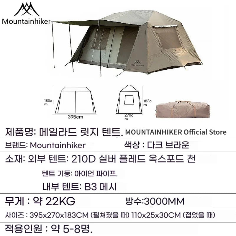 MOUNTAINHIKER One-button Tent Living Shell Shelter Ridge