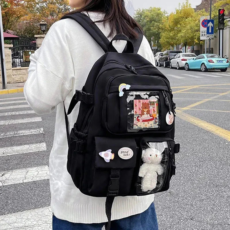 Cute Girls Backpack Fashion Cartoon Teen Student School GlowCart