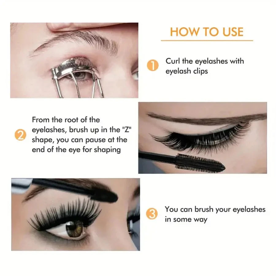 Waterproof 4D Mascara Thick Long Smudge-proof Plump GlowCart