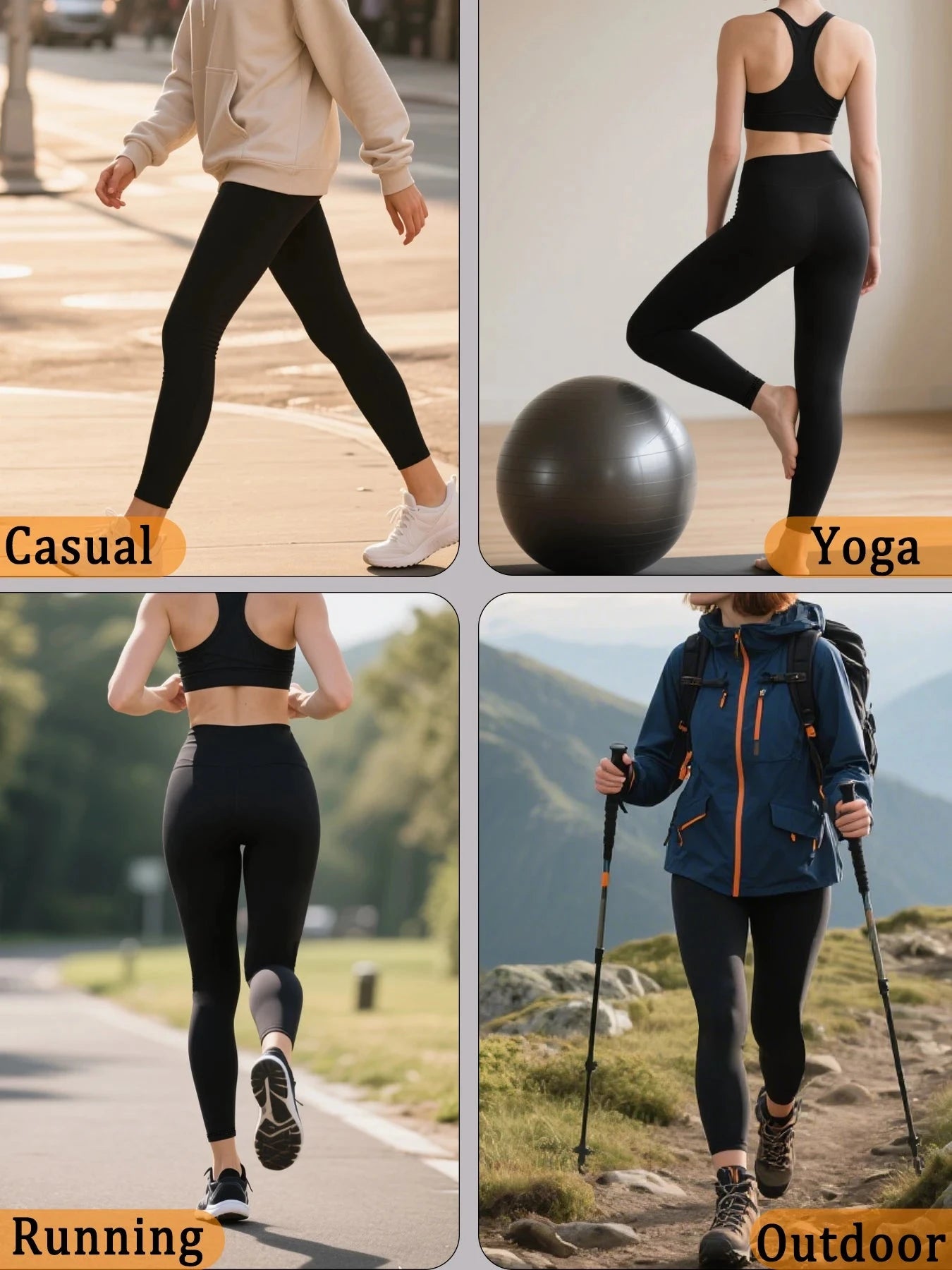 Super Soft Leggings with Pockets for Women，High Waisted GlowCart