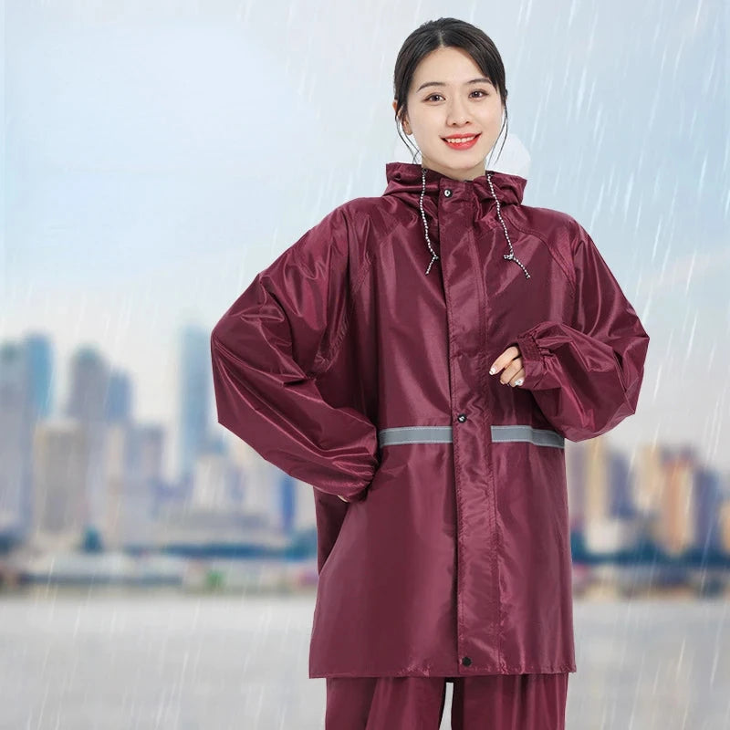 Motorcycle Raincoat Suit Rainstorm Prevention Jacket Pants GlowCart