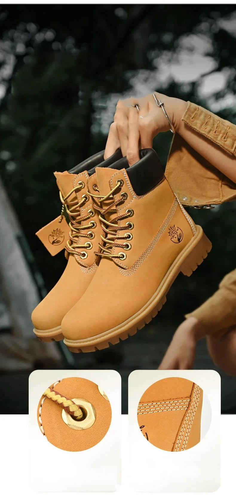 Boots Men High Top Boots High Quality Women Leather Shoes GlowCart