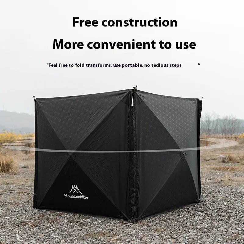 MOUNTAINHIKER Black Outdoor Windshield Curtain Camping GlowCart