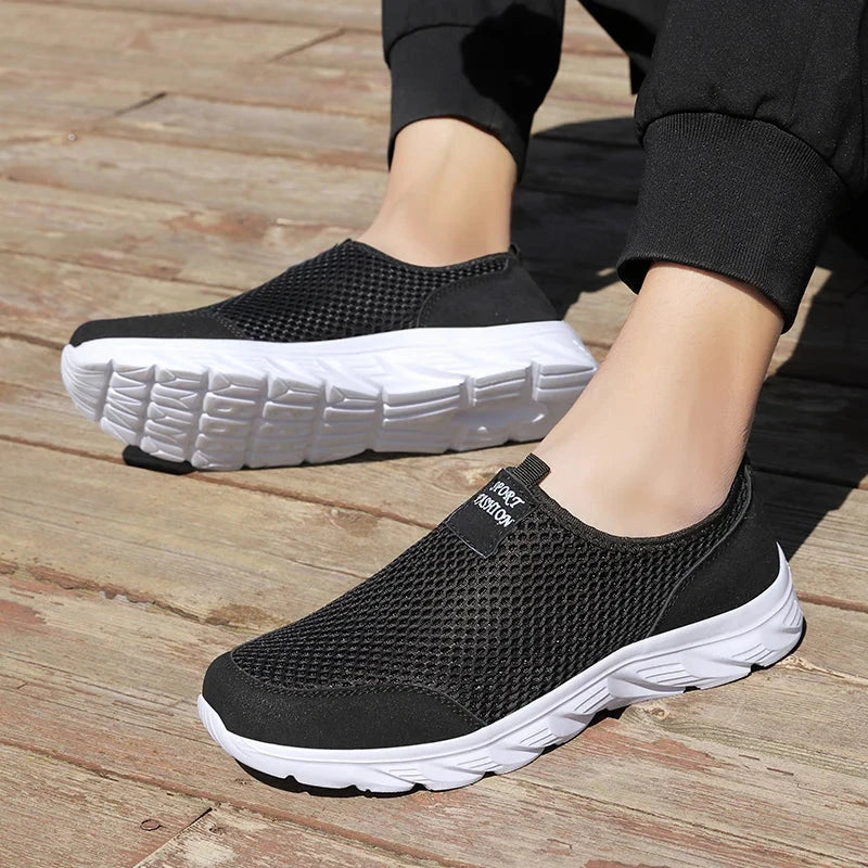 2023 Lightweight Men Casual Shoes Breathable Slip on Male GlowCart