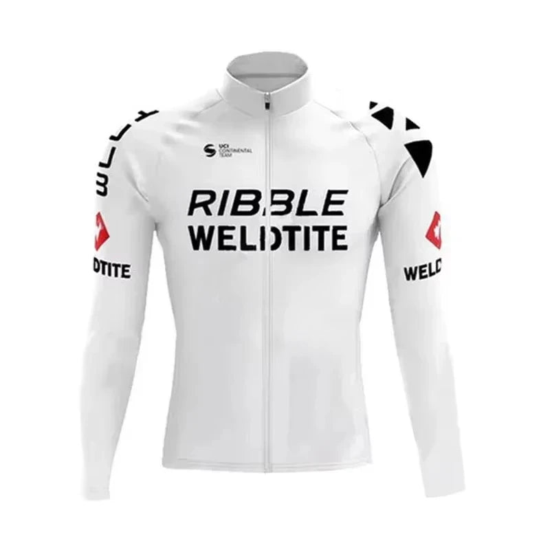 White  Cycling Jersey Set Ribble Weldtite Cycling Clothing Autumn Men Road Bike Shirt Bicycle Tights Mtb Maillot Culotte GlowCart