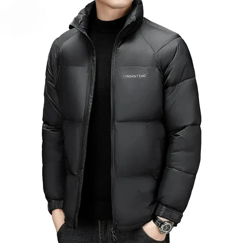 Classic Men's White Duck Down Jacket 2024 Fashionable Stand GlowCart