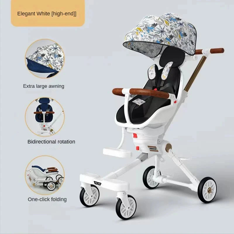 New Lightweight stroller can be carried on the plane baby stroller foldable Can sit and lie down baby trolley car four wheels GlowCart
